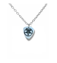Venom Black Metal Grubu Pena Şeklinde Çift Taraflı Rock İşaretli Unisex Metal Kolye