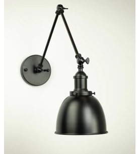 RİOLİGHT VİNTAGE,RETRO,RUSTİK ÜÇ MAFSALLI HAREKETLİ BAŞLIK 1XE27 METAL SİYAH AKROBAT DUVAR APLİK