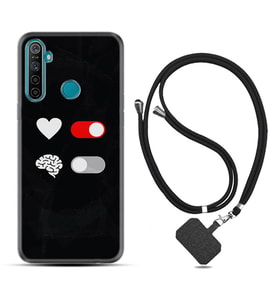 Realme 5i 5 Pro 6i 7 Pro 8 Kılıf Boyun Askılı Silikon Love Brain 1722