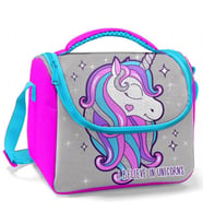 Coral High Pembe Gri Unicorn Baskılı Kız Çocuk Okul Beslenme Çantası