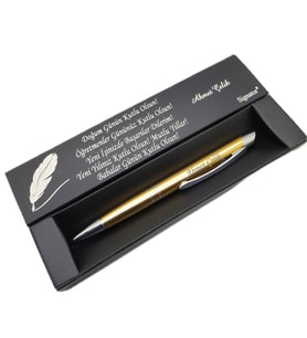 Signator® C456 Açık Bronz Krom Tükenmez Kalem  İsme Özel Kalem  Hediyelik Kalem (Karışık)