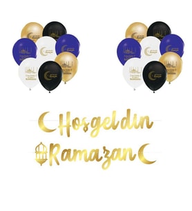 Ramazan Süsleri Set 20 Adet Ramazan Balon ve Hoşgeldin Ramazan Set-