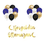 Ramazan Süsleri Set 20 Adet Ramazan Balon ve Hoşgeldin Ramazan Set-