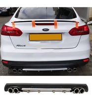 Ford Focus Mk3 Gri Difüzör Çiftli Yuvarlak Egzoz Görünümlü D Tip Difizör