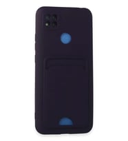 Redmi 9C Kılıf Kelvin Kartvizitli Silikon - Derin Mor