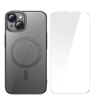 Baseus Glitter iPhone 14 6.1 Magsafe Silikon Kılıf + Tempered Ekran Koruyucu Set-( - HPSBYI9392-8