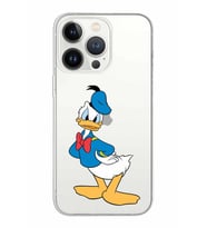 Apple iPhone 13 ProMax Uyumlu Kapak Donald Duck Tasarımlı Şeffaf Silikon Kılıf