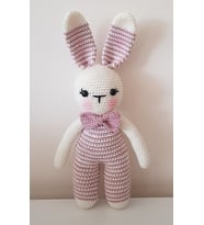 Pembiş Tavşan Uyku Arkadaşı Amigurumi Organik Oyuncak