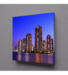 DÜNYANIN ÜNLÜ ŞEHİRLERİ MANZARA KANVAS TABLO 120x120cm (Karışık)