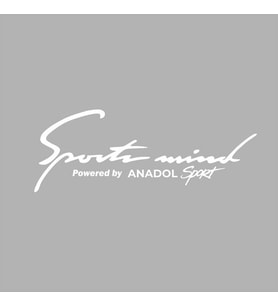 Sports Mind Anadol Sports Sticker siyah 21x10 CM (Beyaz)