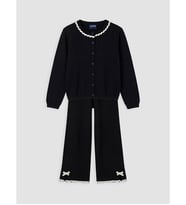 LCW Kids Siyah Kız Çocuk Triko Hırka Ve Pantolon