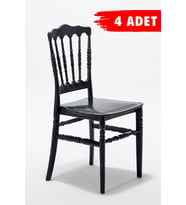 4 Adet Miray Siyah Sandalye / Balkon-Bahçe-Mutfak