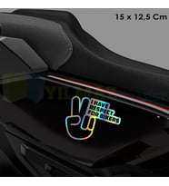 Motorcuya Saygım Var Hologram Motosiklet Araba Oto Sticker Etiket Renkli Yapıştırma 15 x 12.5 Cm