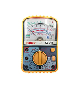 Powermaster Sunwa KS-268 Analog Multimetre Ölçü Aleti Kılıflı Dc Ac Voltaj Ölçüm Cihazı
