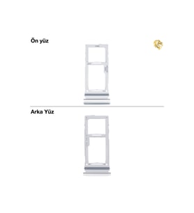 Samsung Galaxy A52 Sim İç Yuvası Çiftli ile Uyumlu Beyaz Çiftli sim yuvası ikili sim tepsisi çiftli sim aparatı dual sim çekmecesi