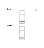 Samsung Galaxy A52 Sim İç Yuvası Çiftli ile Uyumlu Beyaz Çiftli sim yuvası ikili sim tepsisi çiftli sim aparatı dual sim çekmecesi