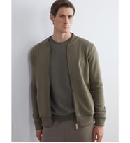 LC WAIKIKI Haki Kolej Yaka Erkek Kalın Fermuarlı Sweatshirt
