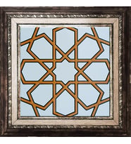 Armada Çini 20x20 Cm SP 89-v Sarı Beyaz Türkmen Yıldızı Çini Pano