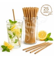 Parti Kağıt Pipeti 25li Kraft