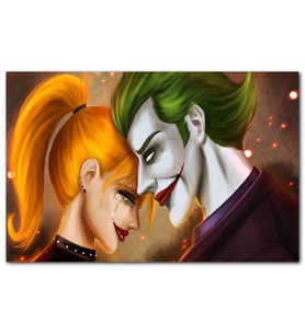 Cakatablo Joker And Harley Quinn Görseli MDF Tablo