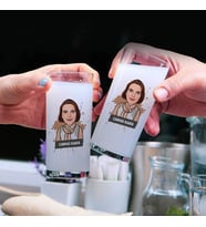 Güzel Kız Karikatürlü İkili Rakı Bardağı