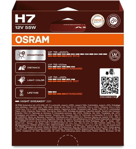 Ampul H7 55W 12V Px26D 10X10X1 1A Night Breaker - Osr 64210NB220