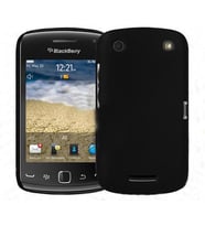 BlackBerry 9380 Curve ile Uyumlu Sert Kauçuk Kılıf Siyah Renk