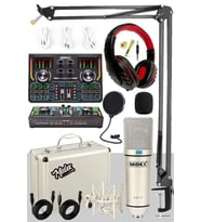 Midex CX1 Titanium Set Efektli Ses Kartı Mikrofon Kulaklık Stand Kayıt Canlı Yayın (PC ve Telefon)