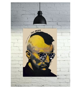 Taxi Driver Taksi Şoförü Filmi Poster Dekor Konsept Tablo MDF Kaliteli Baskı Çerçeve Görünüm
