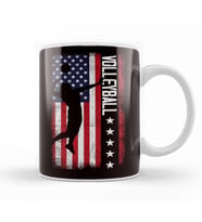 US American Flag Volleyball Setter Ball Sports Player Game Kupa Bardak Porselen