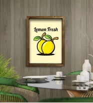 BK Gift Cafe & Bar & Restaurant Konseptli Doğal Masif Ahşap Çerçeveli Tablo-75