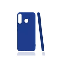 Infinix Hot 8 Uyumlu Kılıf Zore Biye Silikon (Mavi)