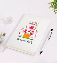 BK Gift Kişiye Özel Paskalya Bayramı Beyaz Defter ve Kalem Seti-5