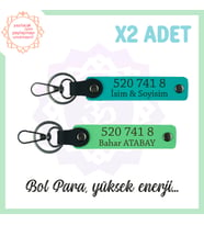 Koyu Turkuaz-Fıstık Yeşil, Kişisel x2 Anahtarlık, Enerji Manevi Huzur Sağlayan Özel Hediye 520 741 8 (Çok Renkli)