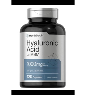 Horbäach Hyaluronic Acid with MSM  1000mg  120 Capsul.Usa Menşei.OZELSPORCUGIDALARIN'DAN.3837 (Renksiz)