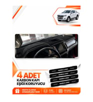 FORD RANGER (2018-2019) Uyumlu Ön Torpido Koruma Kılıfı Halısı - Siyah