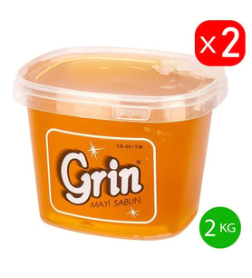Ekolojik Jel Arap Sabunu, 2 Adet 2 Kg Ayçiçek Yağlı Macun Formunda Sabun (Toplam 4 Kg)