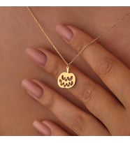 Kişiye Özel Korkunç Balkabağı Kolye 925K Gümüş (Gold)