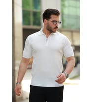 Mulvxmdyk Mdyk02 Erkek Fermuarlı Yakalı Kısa Kollu Tshirt (Mulvix) (Çok Renkli)