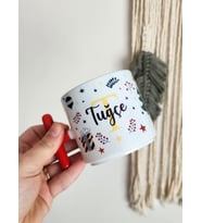 Kişiye Özel İsme Özel Yılbaşı Temalı Happy New Year Design T Kupa Bardak Latte Fincanı
