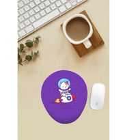 Bitcoin Rocket Desenli Bilek Destekli Mouse Pad