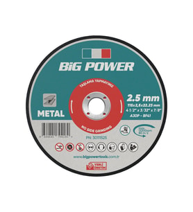 BİG POWER 115*2.5*22.23 METAL KESME TAŞI 794180 (5 Adet)