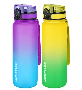 Uzspace 2'li Tritan Matara Seti 800 ml Çift Renk Softtouch FF Collection Tritan Su Matarası