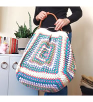 Xxl Boho El Çantası , Retro Stil Tığ İşi Büyük Çantalar, Vintage Görünümlü El Yapımı Clutch (Ekru)