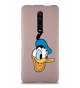 Xiaomi Redmi K20 Soft Premier Kapak Donald Duck-A Tasarımlı Silikon Kılıf - Pudra (Şeffaf)
