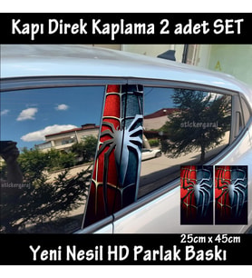 örümcek kostüm folyo - 2kapı için 2adet sticker kaplama - tuning modifiye