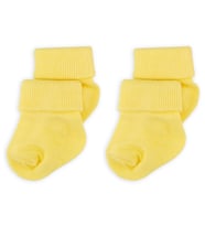 Novibaby 2'li Bambu Bebek Çorap I Lemon I 0-6 ay I Sarı Yenidoğan Bebek Çorabı (Karışık)