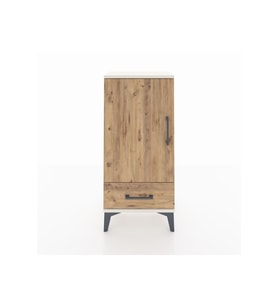Arges Komodin 3 Raflı Tek Çekmeceli Tek Kapaklı 44x30x96 Aytaşı-Çam