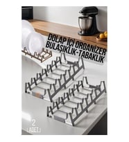 ModaCar 2 li Dolap İçi Tencere Kapak Ve Tabak Düzenleyici Kurutmalık Organizer