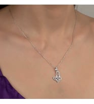 Swarovski Taşlı Gümüş Kelebek Bayan Kolye